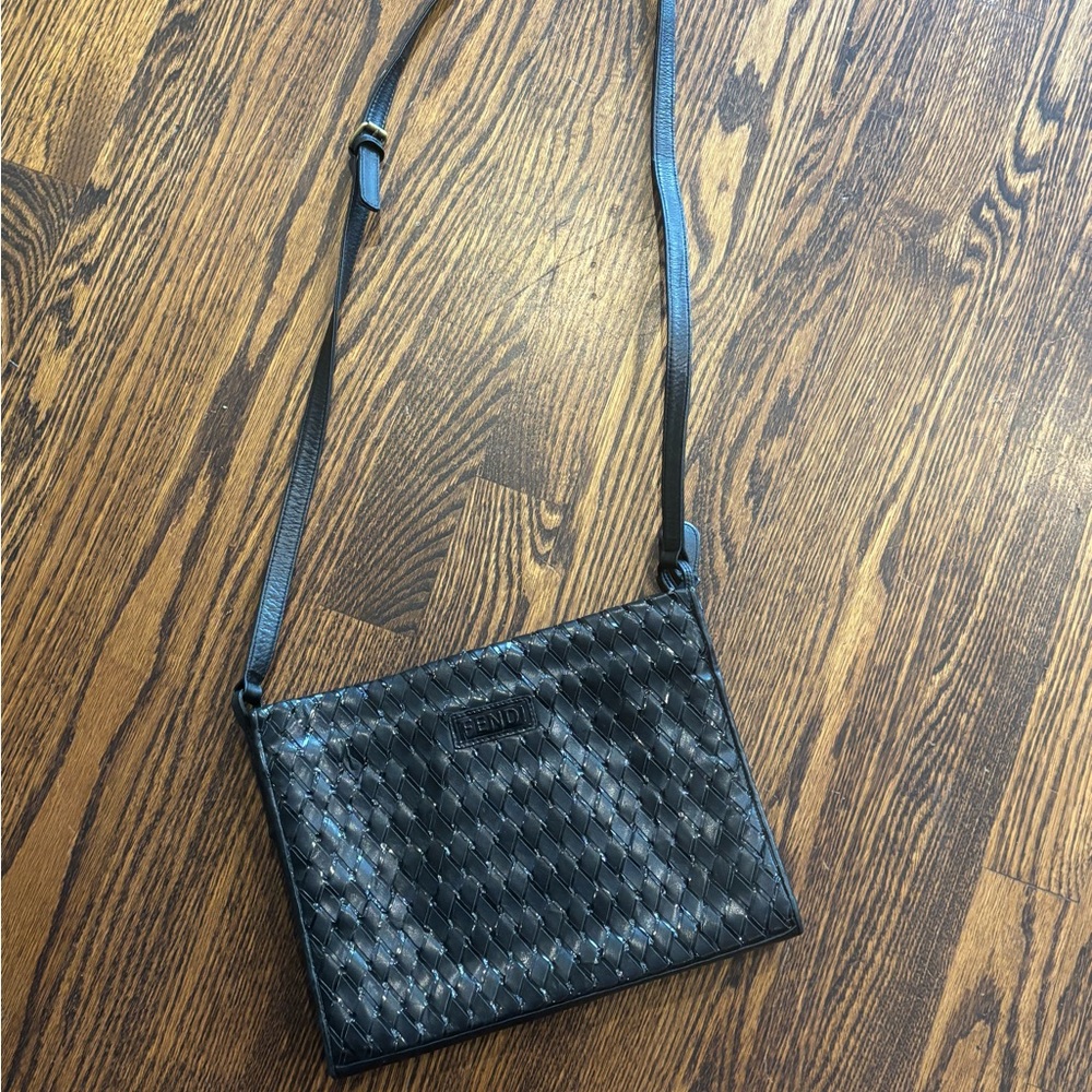 Fendi Woven Black Crossbody Bag
